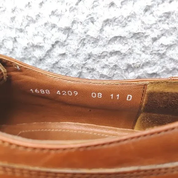 Cable & Co Executive Cap Toe Oxford Dress Shoes Brown Leather Lace Up Mens 11 D - Picture 13 of 16